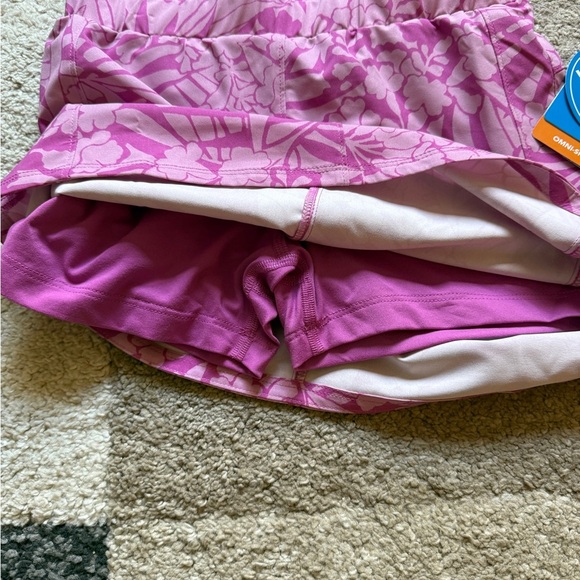 Columbia Vibrant Pink Floral Tidal Skort- youth Medium - Picture 3 of 6